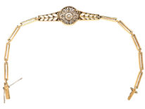 14ct Gold & Diamond Russian Bracelet
