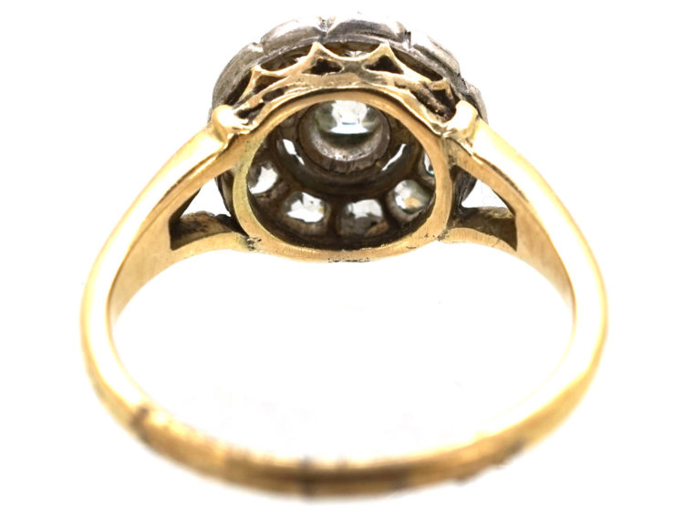 Edwardian 18ct Gold Diamond Cluster Ring