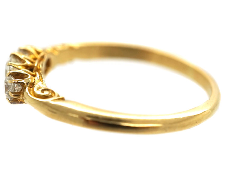 Edwardian 18ct Gold Three Stone Diamond Ring