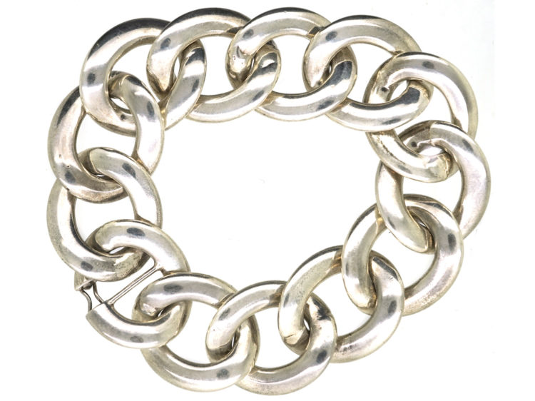 Silver Overlapping Circles Bracelet