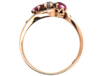 Edwardian Ruby & Diamond Crossover Ring