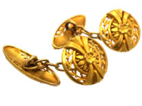 French Belle Epoque 18ct Gold Cufflinks
