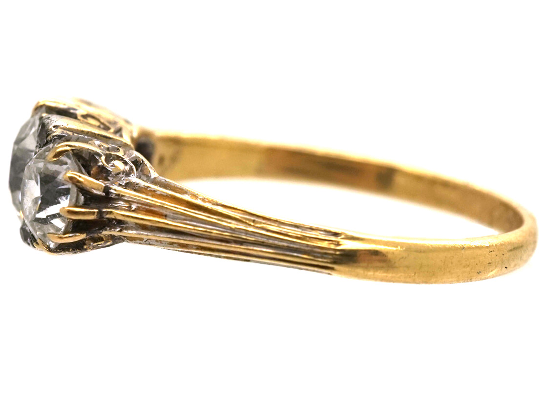 Victorian 18ct Gold & Diamond Three Stone Ring (649L) | The Antique ...