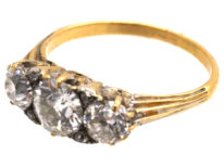 Victorian 18ct Gold & Diamond Three Stone Ring