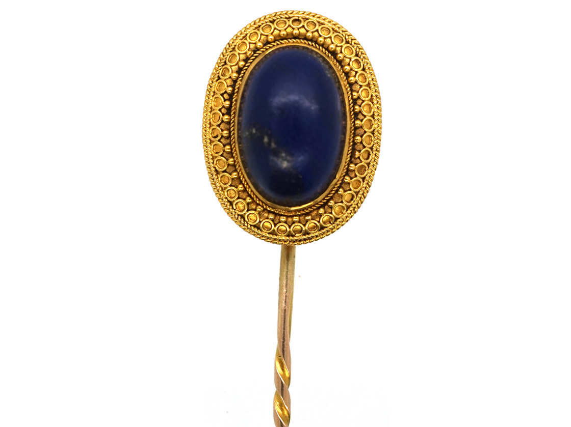 Victorian 18ct Gold & Lapis Lazuli Tie Pin (452L) | The Antique ...