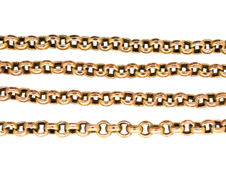 Victorian 9ct Gold Chain with Barrel Clasp