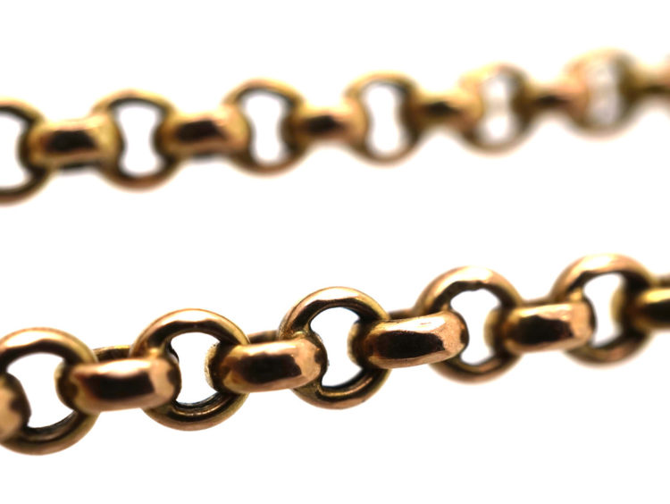 Victorian 9ct Gold Chain with Barrel Clasp