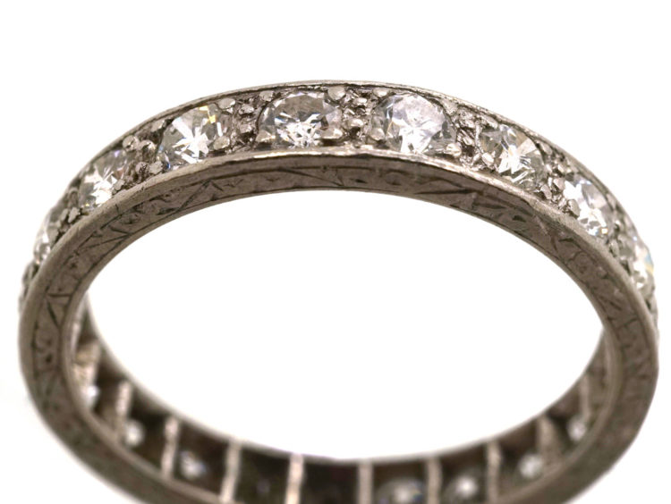 Art Deco Platinum & Diamond Set Eternity Ring