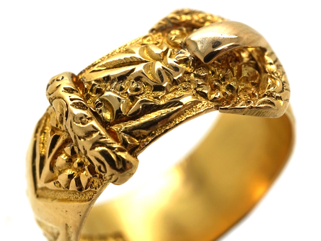 Edwardian 18ct Gold Buckle Ring (834L) | The Antique Jewellery Company