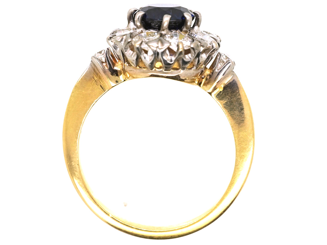 122 Sapphire Diamond Cluster Ring main image 1