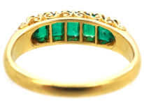 18ct Gold Five Stone Emerald Ring