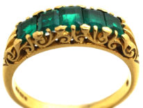 18ct Gold Five Stone Emerald Ring