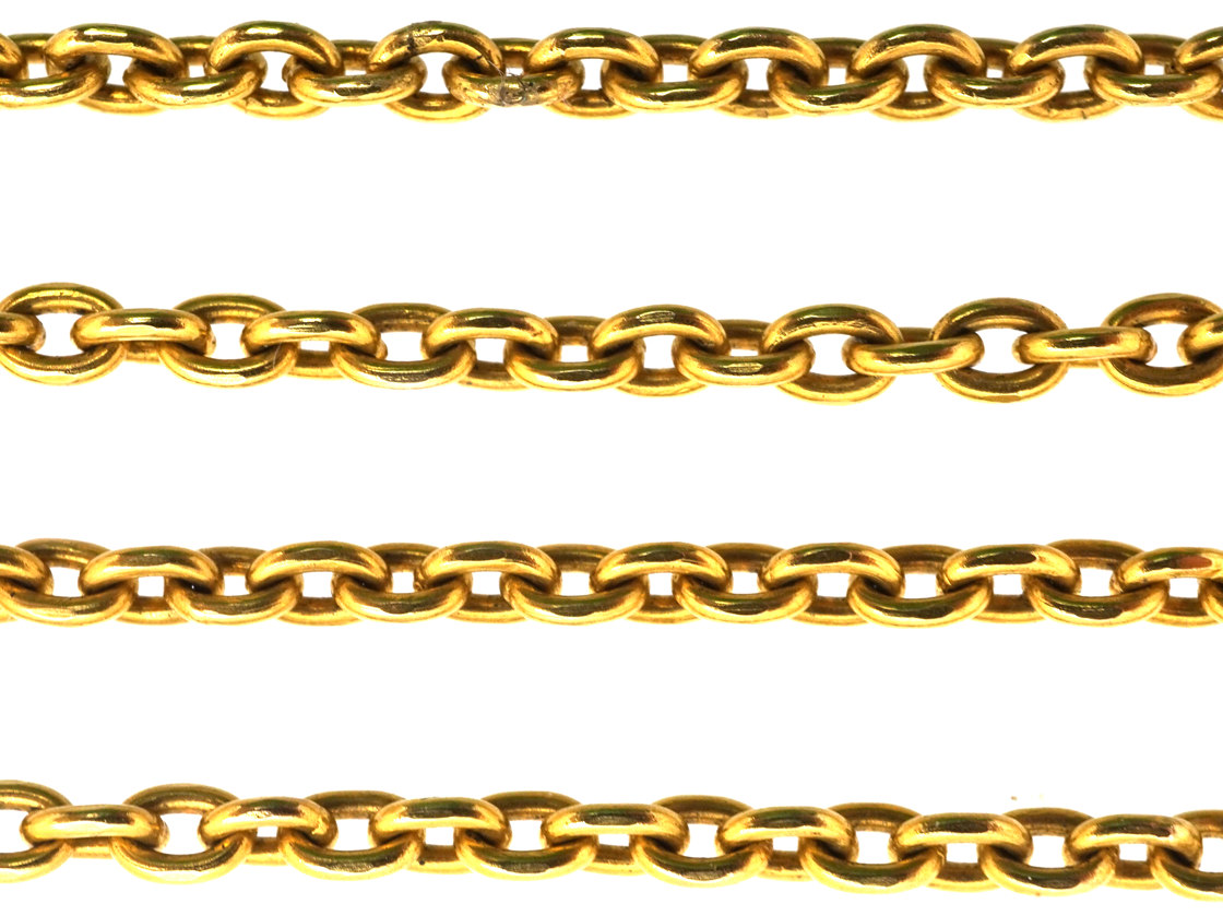 Edwardian 15ct Gold Chain (798L) | The Antique Jewellery Company