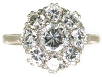 18ct White Gold & Platinum, Diamond Cluster Ring by Boodle & Dunthorne