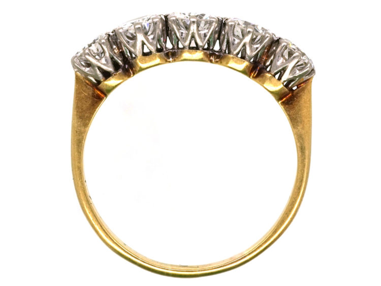 18ct Gold & Platinum Five Stone Diamond Ring