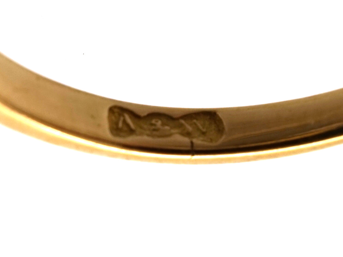 Edwardian 18ct Gold, Three Stone Turquoise & Diamond Ring (746L) | The ...