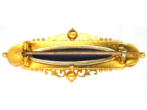 Victorian 15ct Gold, Sapphire & Diamond Bar Brooch