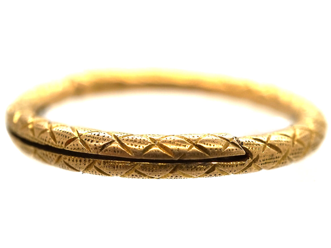 Georgian 18ct Gold Snake Split Ring - The Antique Jewellery Company