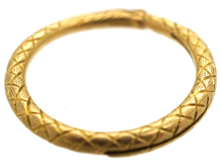 Georgian 18ct Gold Snake Split Ring