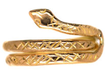 French 18ct Gold Snake Ring