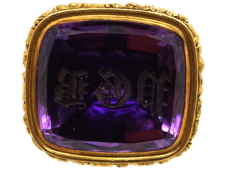 Victorian 18ct Gold Seal with Amethyst Base