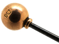 Edwardian 9ct Gold Ball Tie Pin