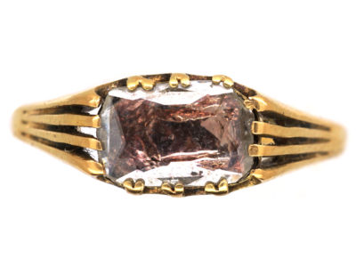 Victorian 18ct Gold, Rectangular Cut Diamond Ring