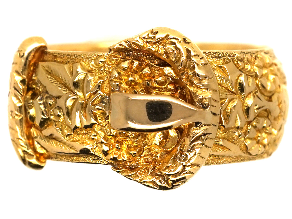 Edwardian 18ct Gold Buckle Ring (834L) The Antique Jewellery Company