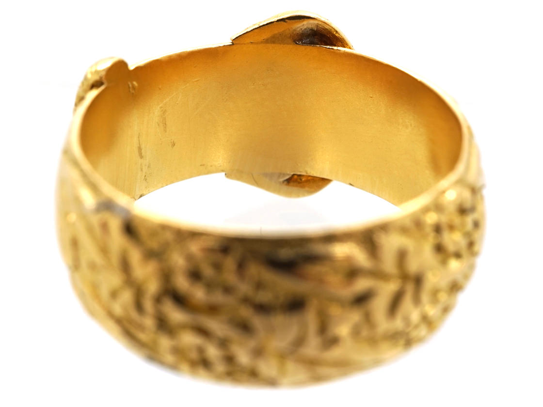 Edwardian 18ct Gold Buckle Ring (834L) | The Antique Jewellery Company