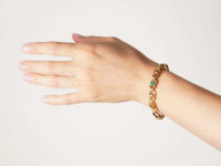 18ct Gold Emerald & Diamond Bracelet