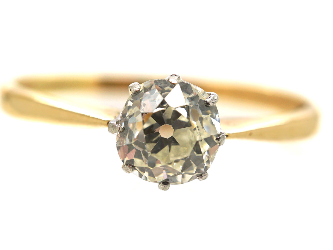 183 Gold Diamond Solitaire Ring main image 1