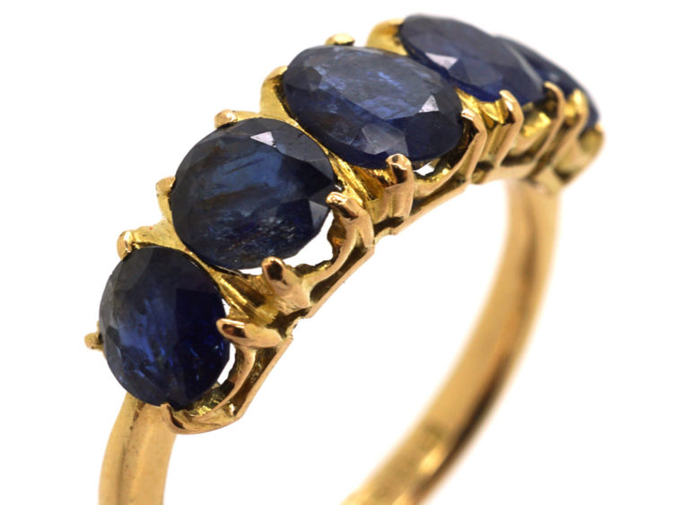 18ct Gold Five Stone Sapphire Ring
