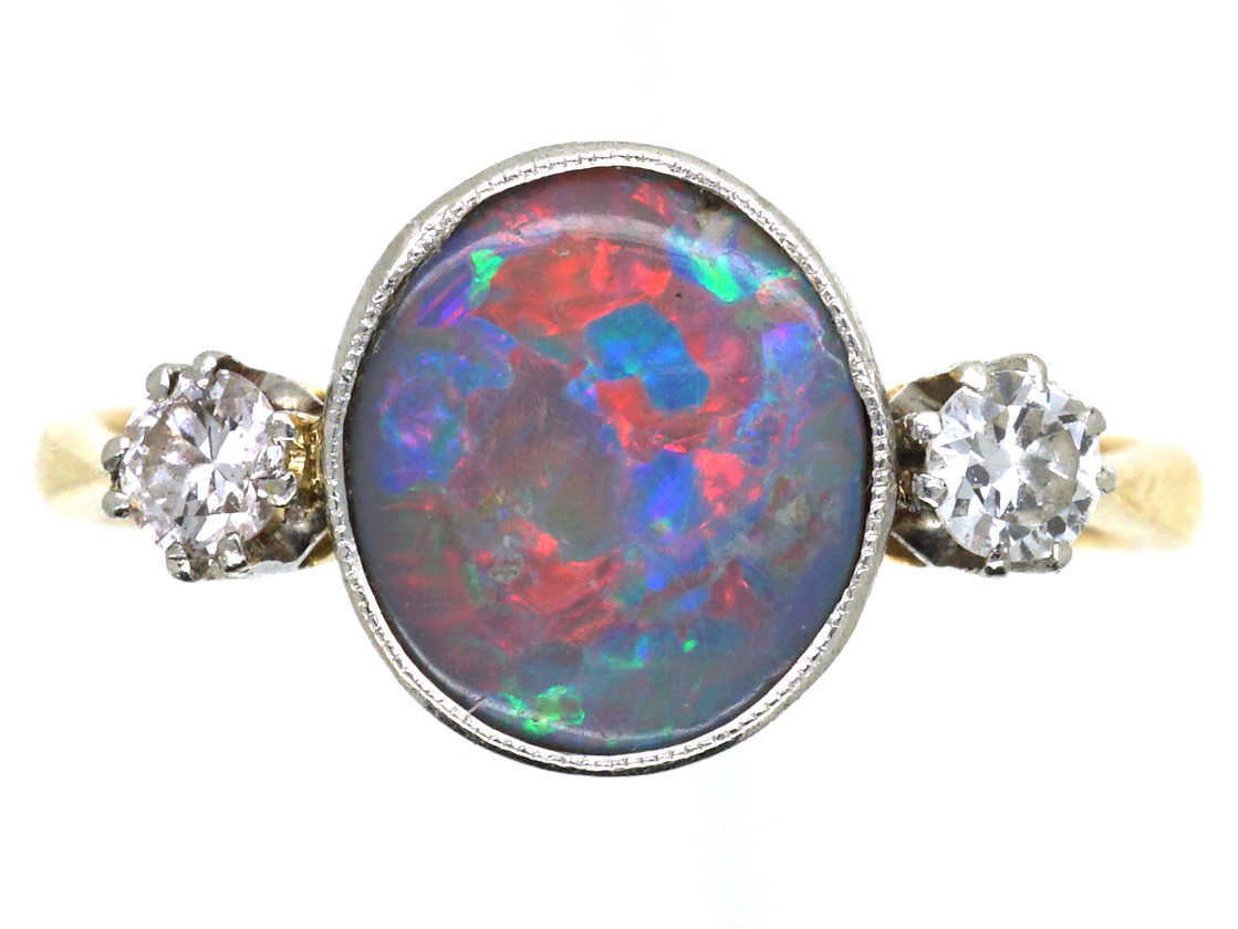 Natural Black Opal, Fire Opal Ring, Vintage Silver Jewelry, Unique Rings, Opal  Jewelry, Genuine Opal Ring, October Birthstone, Opal Rings - Etsy