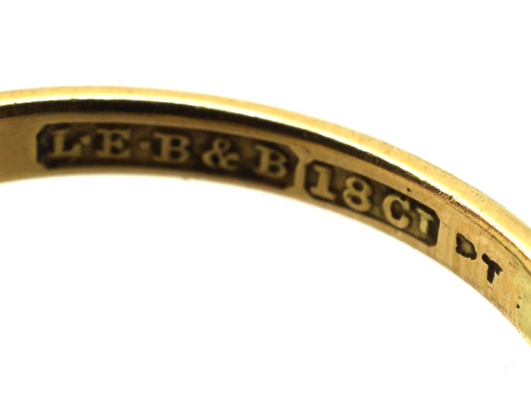 Art Deco 18ct Gold & Platinum, Black Opal & Diamond Ring