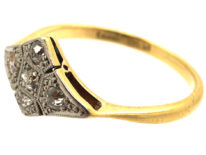 Art Deco 18ct Gold, Platinum & Diamond Ring