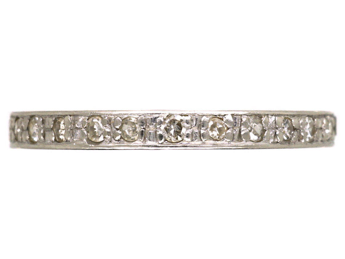 Art Deco Platinum & Diamond Set Eternity Ring (49M) | The Antique ...