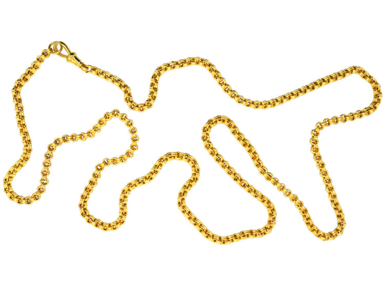 Victorian 15ct Gold Mid Length Belcher Chain