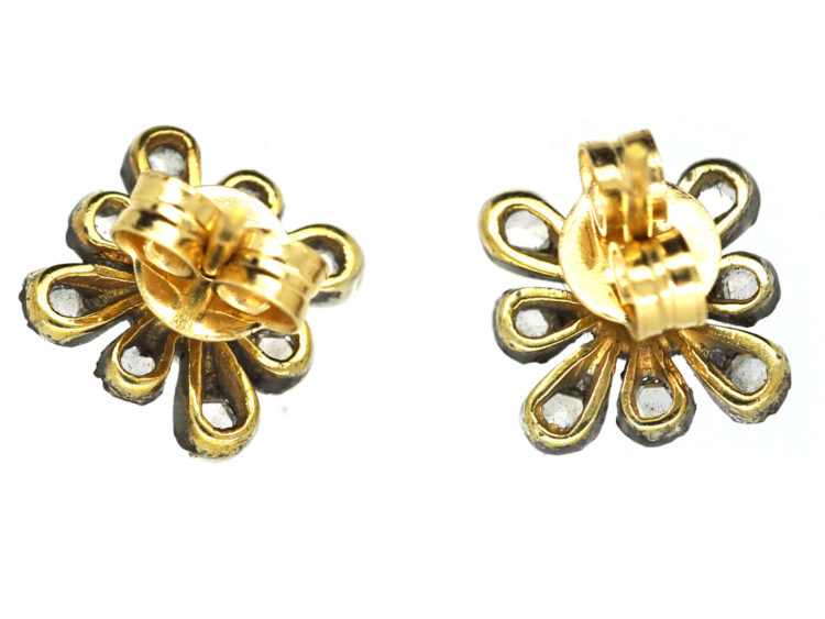 Rose Diamond Cluster Earrings