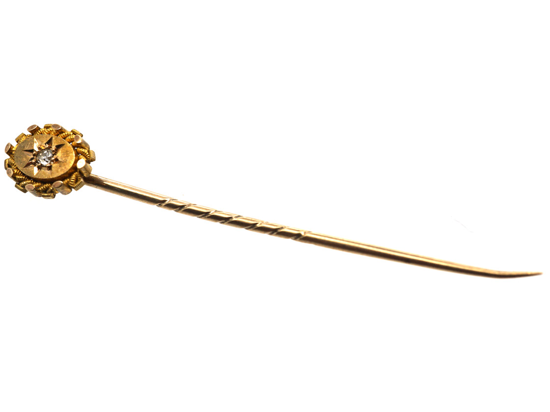 Victorian 15ct Gold & Ruby Tie Pin (108SS)