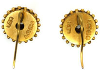 Victorian 18ct Gold Earrings Set With a Diamond
