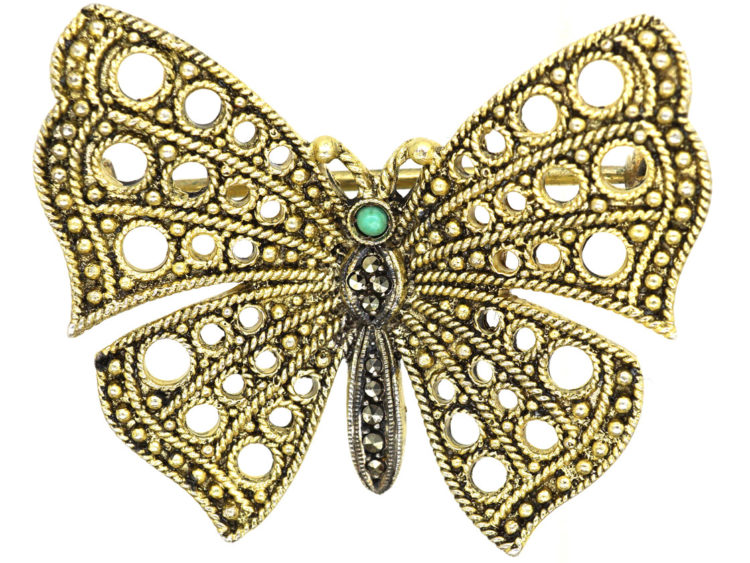 Silver Butterfly Brooch by Theodor Fahrner