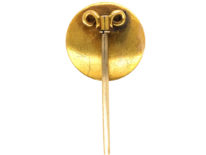 Victorian 15ct Gold, White Enamel & Cabochon Garnet Tie Pin