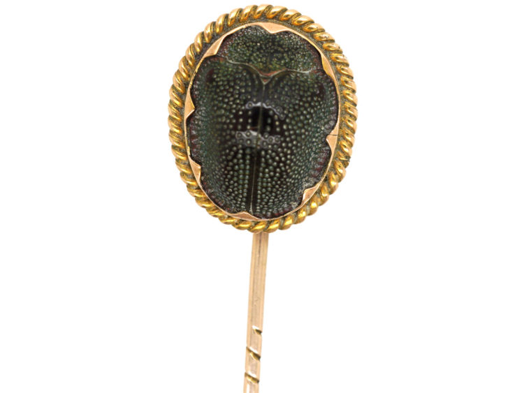 Victorian 9ct Gold & Scarab Beetle Tie Pin
