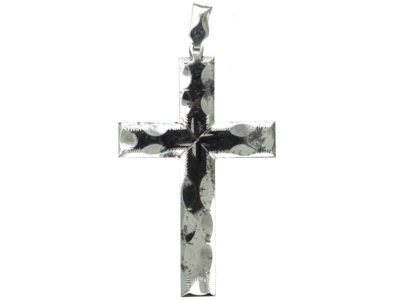 Georgian Cut Steel Cross Pendant