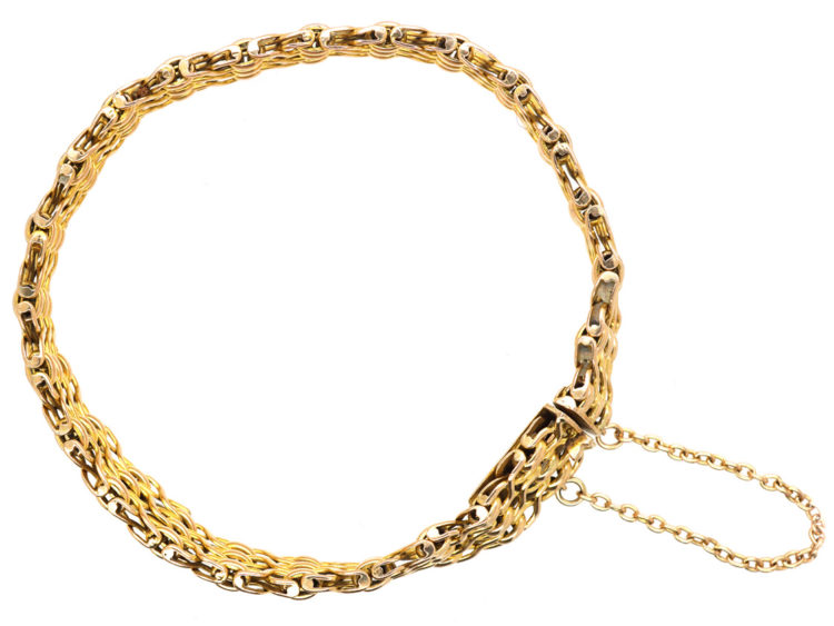 Edwardian 15ct Gold Woven Design Bracelet