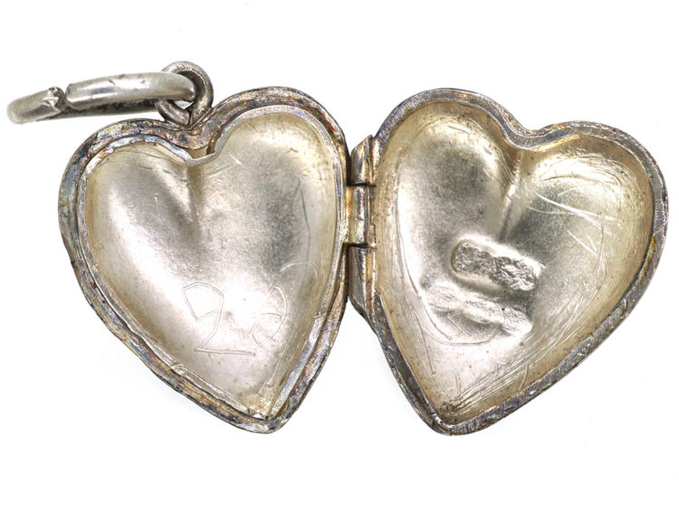 Edwardian Silver Heart Shaped Locket