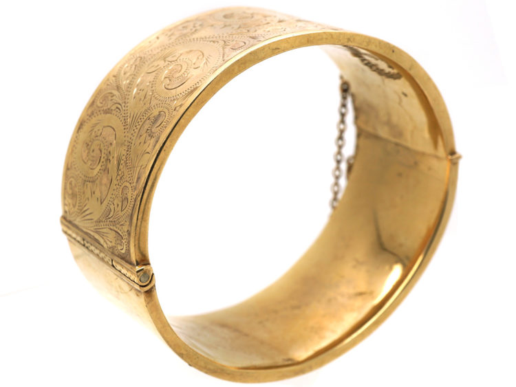 9ct Gold Wide Bangle