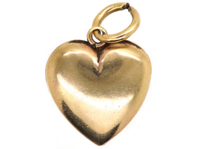 Edwardian 9ct Gold Heart Shaped Pendant