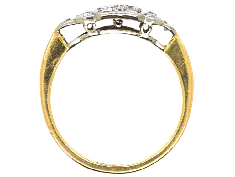 Art Deco 18ct Gold, Platinum & Diamond Ring