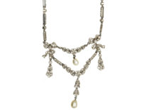 Edwardian Platinum & Diamond Garland Necklace